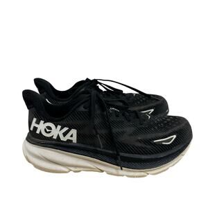 Hoka Clifton 9 Shoes Womens Size 8 B Black Athletic Running Gym Sneakers